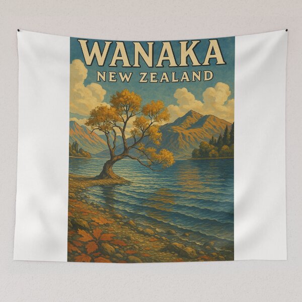 Item preview,  Autumn Shoreline at Lake Wānaka, Otago Region designed and sold by Places On Earth.