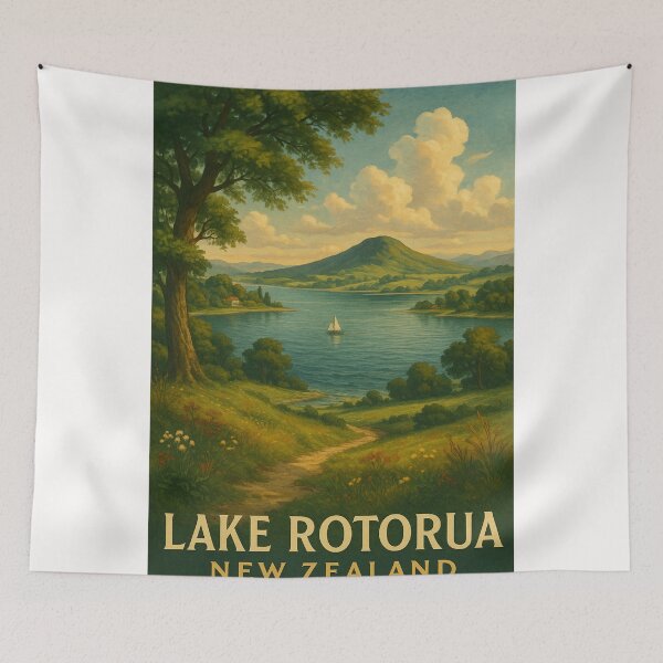 Item preview,  Lake Rotorua and Mount Ngongotahā in the Bay of Plenty designed and sold by Places On Earth.