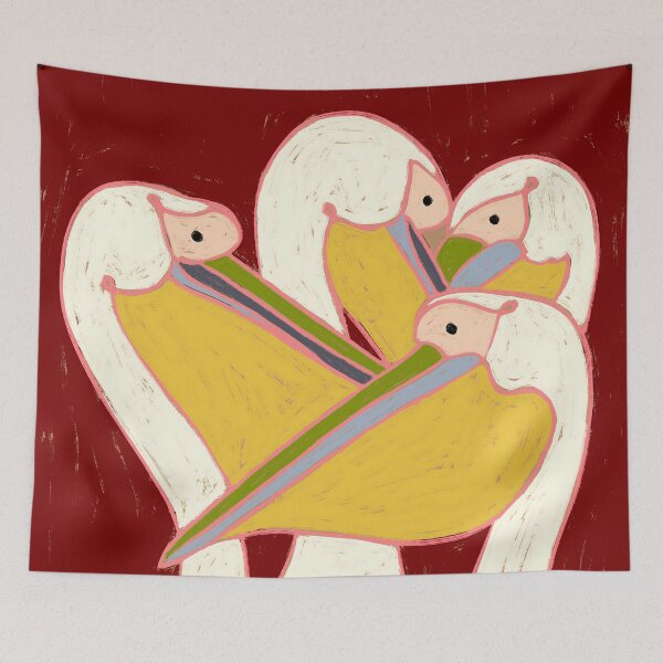 Item preview, Pelicans of the Burgundy Sky designed and sold by 83oranges.com.