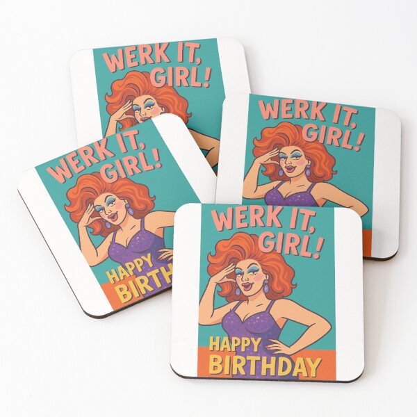 Item preview, Drag Queen Birthday Card with Werk It Energy designed and sold by Places On Earth.