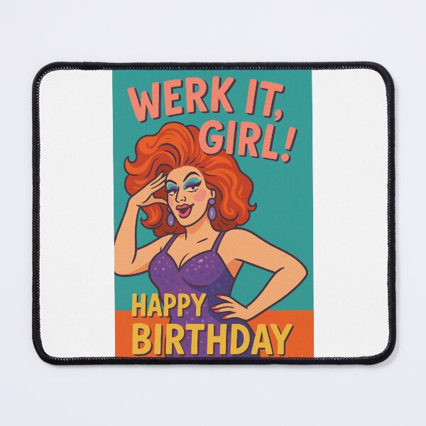 Item preview, Drag Queen Birthday Card with Werk It Energy designed and sold by Places On Earth.