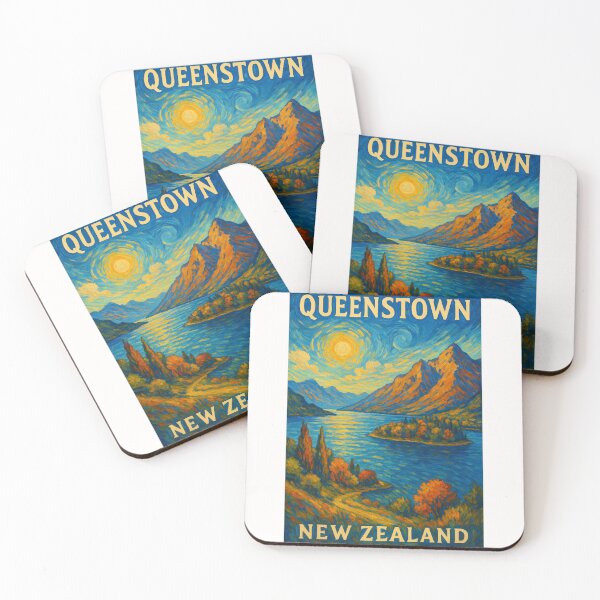 Item preview,  Queenstown, New Zealand with Lake Wakatipu and Sunlit Mountains designed and sold by Places On Earth.