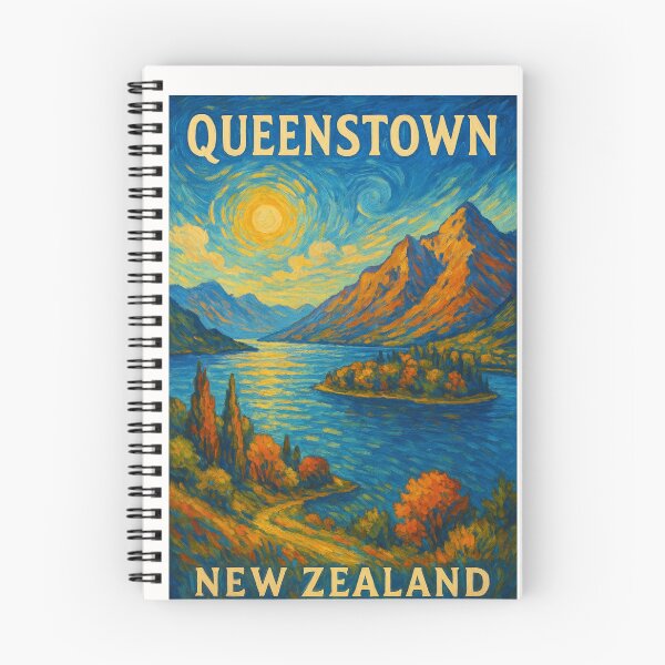 Item preview,  Queenstown, New Zealand with Lake Wakatipu and Sunlit Mountains designed and sold by Places On Earth.