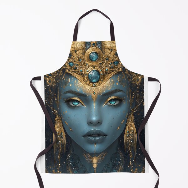 Item preview, Majestic Blue Goddess with Golden Accents in Art designed and sold by Artessie.