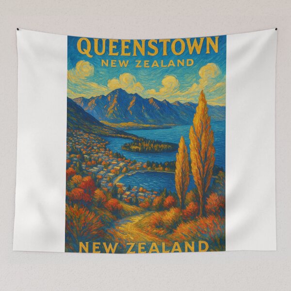 Item preview,  Queenstown Skyline and Autumn Hillside in Central Otago designed and sold by Places On Earth.