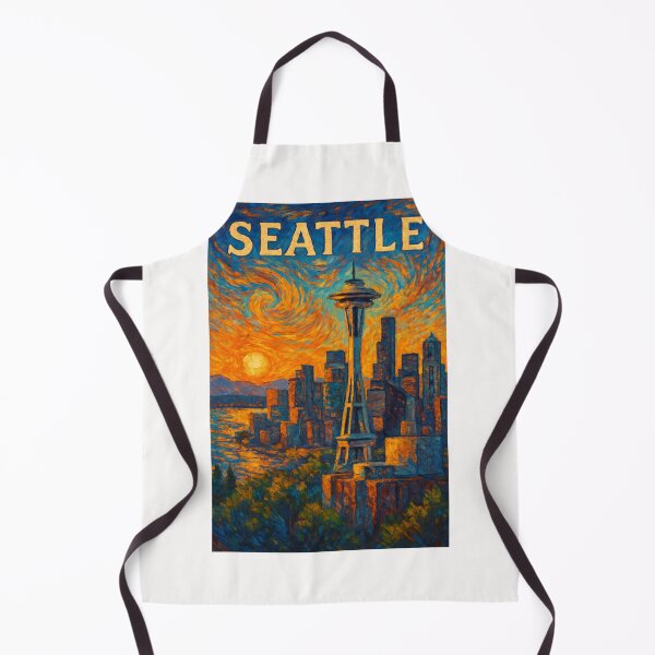 Item preview, Seattle Skyline at Sunset with Space Needle and Puget Sound designed and sold by Places On Earth.