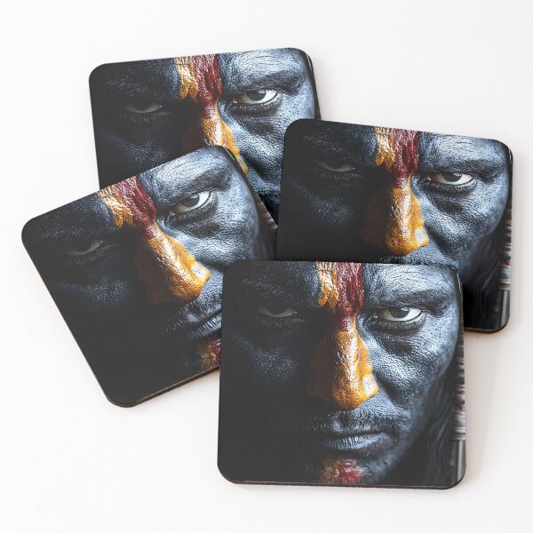 Item preview, Intense Portrait of a Warrior with Tribal Paint designed and sold by Artessie.