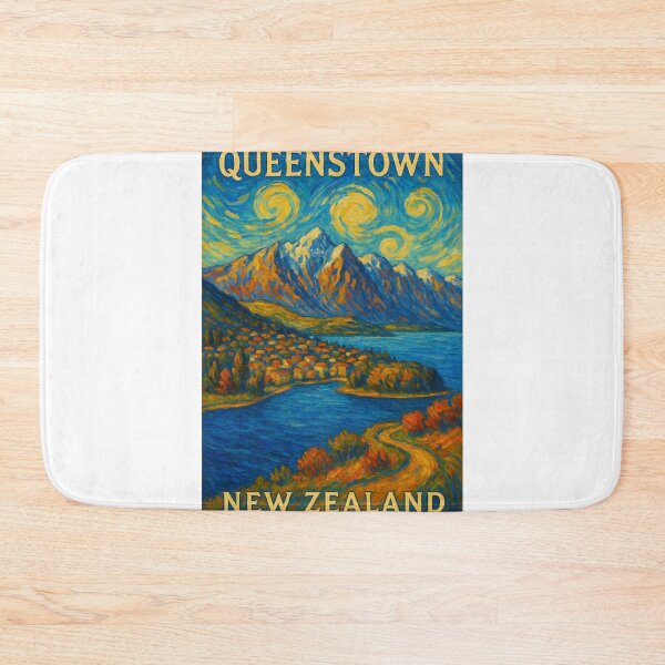 Item preview, Queenstown New Zealand with Lake Wakatipu and The Remarkables designed and sold by Aryabek.
