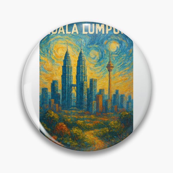 Item preview,  Kuala Lumpur Skyline with Petronas Towers and KL Tower designed and sold by Aryabek.