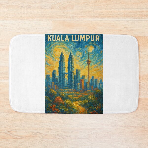 Item preview,  Kuala Lumpur Skyline with Petronas Towers and KL Tower designed and sold by Aryabek.