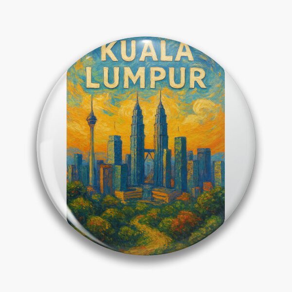 Item preview,  Sunset over Kuala Lumpur with Petronas Towers and KLCC Skyline designed and sold by Aryabek.