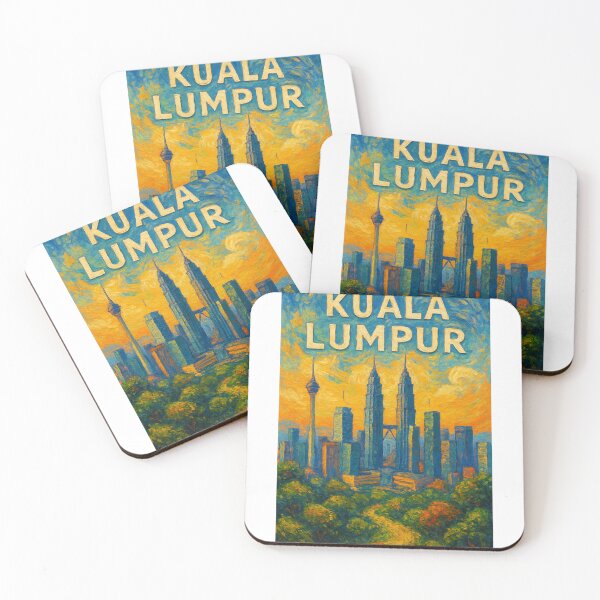 Item preview,  Sunset over Kuala Lumpur with Petronas Towers and KLCC Skyline designed and sold by Aryabek.