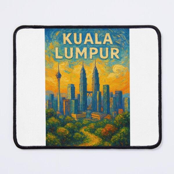 Item preview, Sunset over Kuala Lumpur with Petronas Towers and KLCC Skyline designed and sold by Aryabek.