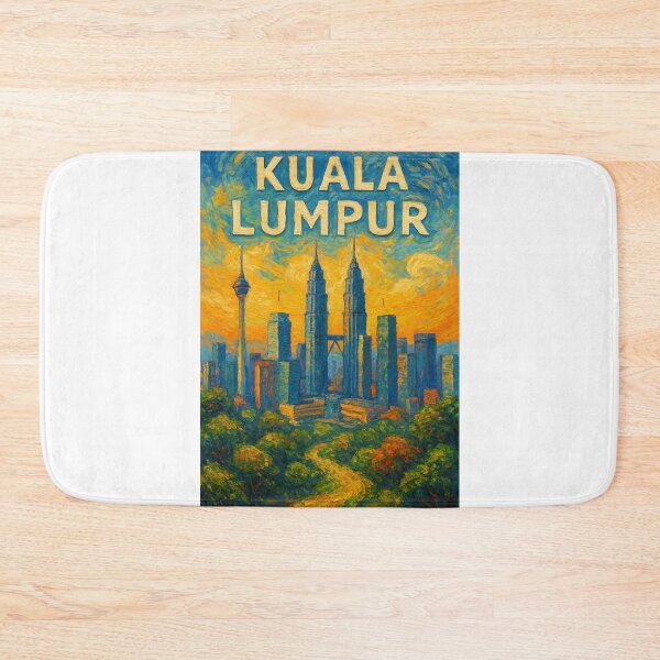 Item preview,  Sunset over Kuala Lumpur with Petronas Towers and KLCC Skyline designed and sold by Aryabek.