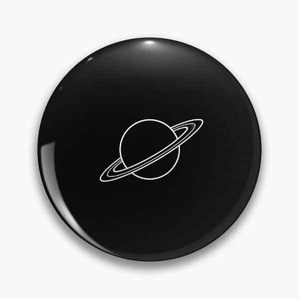 Item preview, Simple outlined Saturn with rings, black/white, option for muted pastel rings. designed and sold by Merch By Style.