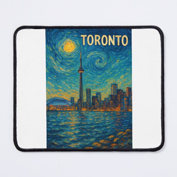 Item preview, Nighttime Toronto Skyline with CN Tower and Lake Ontario designed and sold by Aryabek.