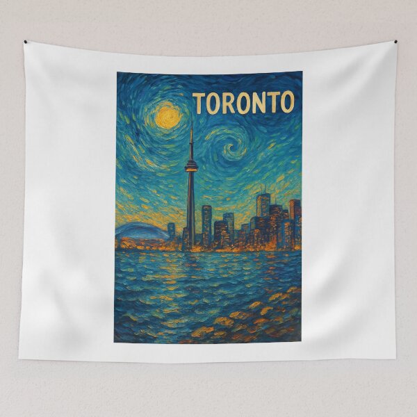 Item preview,  Nighttime Toronto Skyline with CN Tower and Lake Ontario designed and sold by Aryabek.