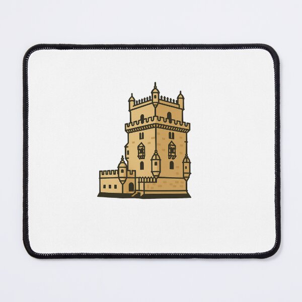 Item preview, Lisbon Belém Tower – Minimalist Landmark Illustration designed and sold by CatoVerres.