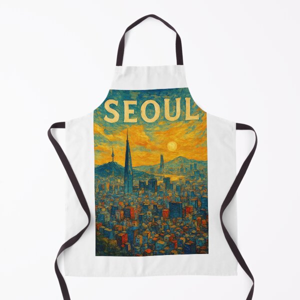 Item preview, Seoul Skyline at Sunset with Lotte World Tower and Namsan designed and sold by Aryabek.