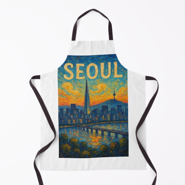 Item preview, Seoul Skyline with Han River and Lotte World Tower at Dusk designed and sold by Aryabek.