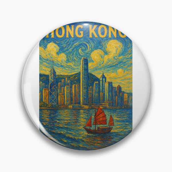 Item preview,  Hong Kong Skyline with Victoria Harbour and Junk Boat designed and sold by Aryabek.