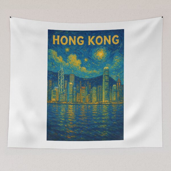 Item preview,  Hong Kong Skyline with Victoria Harbour and Bank of China Tower designed and sold by Aryabek.