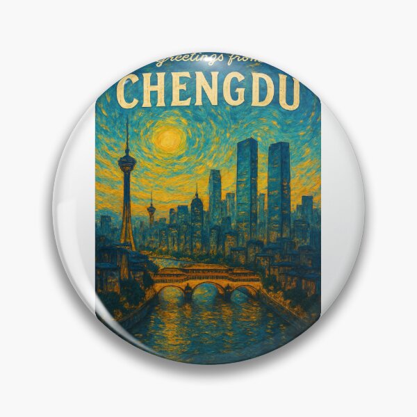 Item preview,  Chengdu Skyline with Anshun Bridge and Sichuan TV Tower designed and sold by Aryabek.