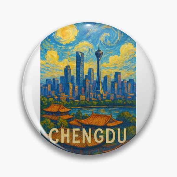 Item preview,  Chengdu Skyline with Jin River and Modern Cityscape designed and sold by Aryabek.