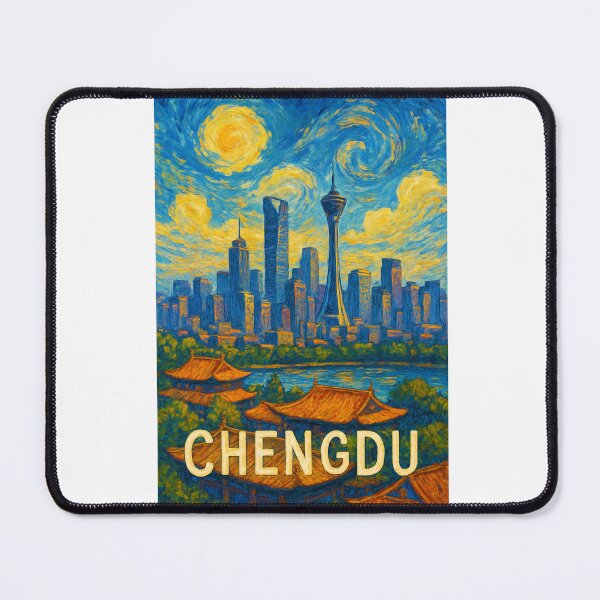 Item preview, Chengdu Skyline with Jin River and Modern Cityscape designed and sold by Aryabek.