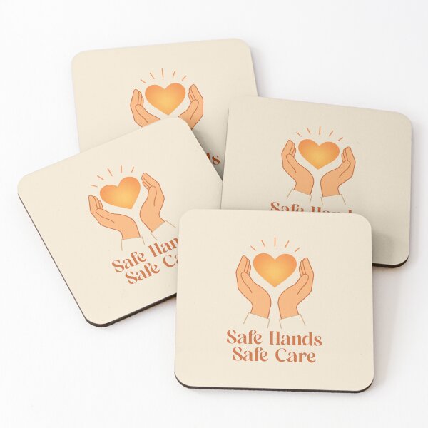 Item preview, Safe Hands Safe Care – Heart and Hands Design designed and sold by KAYJAY DESIGNS.