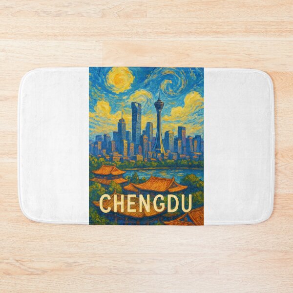 Item preview,  Chengdu Skyline with Jin River and Modern Cityscape designed and sold by Aryabek.