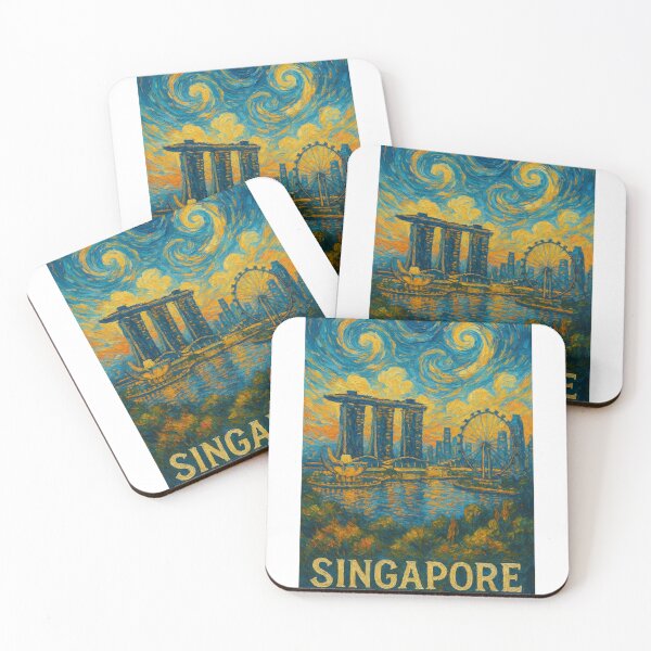Item preview,  Sunset over Marina Bay with Marina Bay Sands and Singapore Flyer designed and sold by Aryabek.