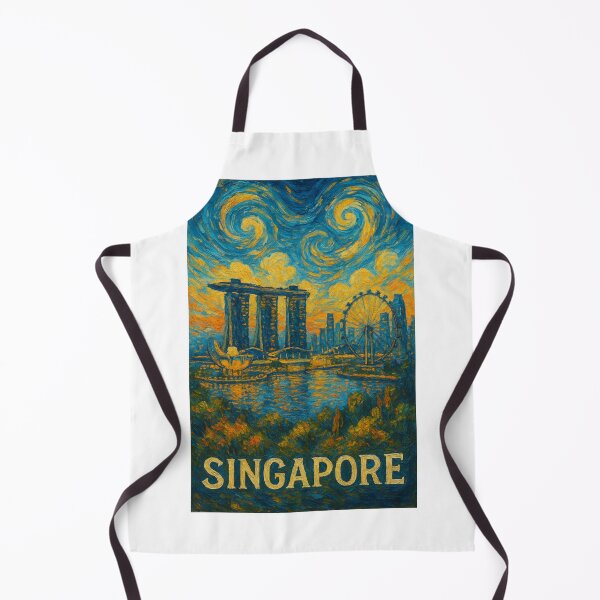 Item preview, Sunset over Marina Bay with Marina Bay Sands and Singapore Flyer designed and sold by Aryabek.