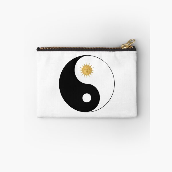 Item preview, Simple yin-yang circle, one side moon, one side sun; monochrome with a touch of gold. designed and sold by Merch By Style.