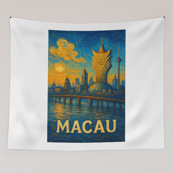 Item preview,  Sunset in Macau with Grand Lisboa and Macau Tower designed and sold by Aryabek.