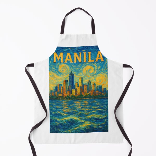 Item preview,  Manila Bay Skyline with Towering High-Rises and Swirling Sky designed and sold by Aryabek.