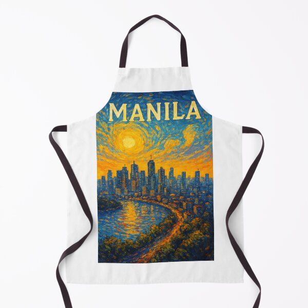 Item preview,  Manila Skyline at Sunset with Pasig River and Urban Glow designed and sold by Aryabek.