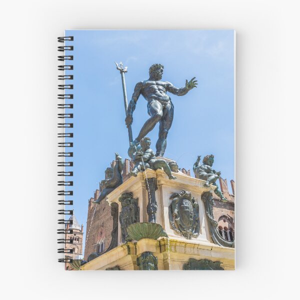 Item preview, Bolonia, Italia: la famosa fuente de Neptuno, ubicada en la Plaza de Neptuno. Escultura de bronce, cielo azul. designed and sold by Paolo Modena Photography - Fine Italian Art.