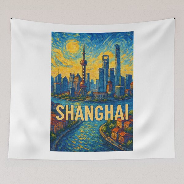 Item preview,  Shanghai Skyline with Oriental Pearl Tower and Lujiazui designed and sold by Aryabek.