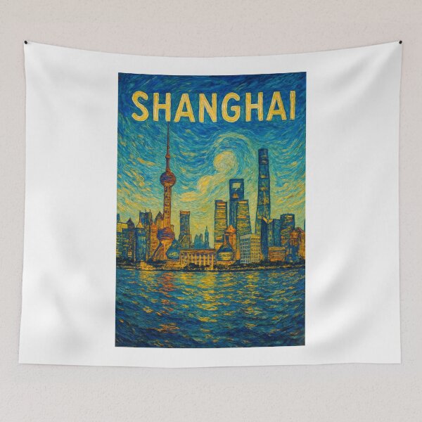 Item preview,  Shanghai Skyline with Oriental Pearl Tower and Lujiazui District designed and sold by Aryabek.