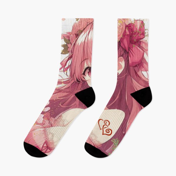 Artikelvorschau, Romantisches rosa Anime-Mädchen – Süße Kawaii-Ästhetik-Illustration entworfen und verkauft von Sugar Wisdom .