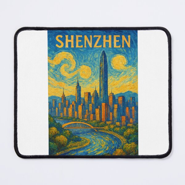 Item preview, Shenzhen Cityscape with Ping An Tower and Meilin River View designed and sold by Aryabek.