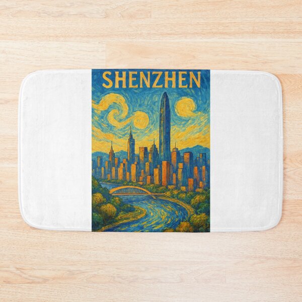 Item preview,  Shenzhen Cityscape with Ping An Tower and Meilin River View designed and sold by Aryabek.