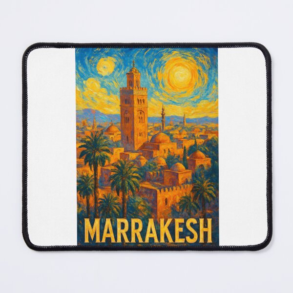 Item preview, Marrakesh Skyline with Koutoubia Mosque and Historic Medina designed and sold by Aryabek.