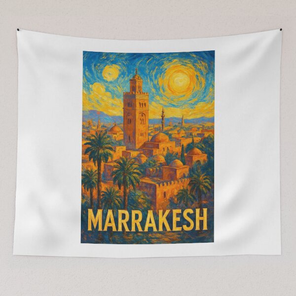 Item preview,  Marrakesh Skyline with Koutoubia Mosque and Historic Medina designed and sold by Aryabek.