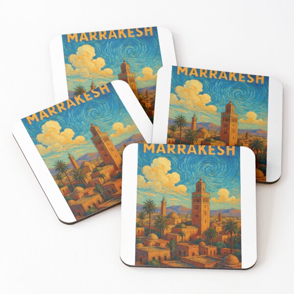 Item preview,  Marrakesh Cityscape with Koutoubia Minaret and Atlas Mountain View designed and sold by Aryabek.