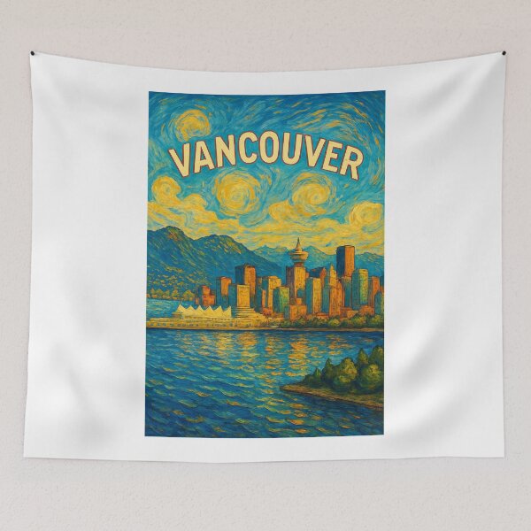 Item preview,  Vancouver Skyline with Canada Place and Coastal Mountains designed and sold by Aryabek.