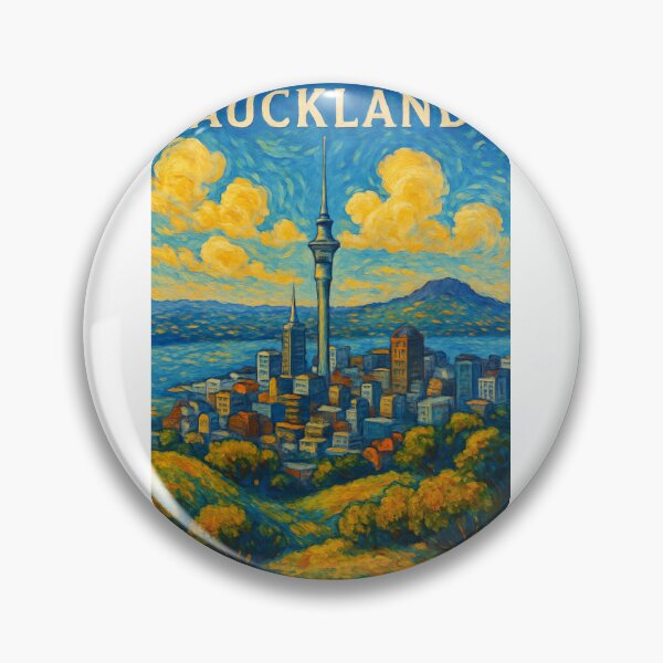 Item preview,  Auckland Skyline with Sky Tower and Rangitoto Island designed and sold by Aryabek.