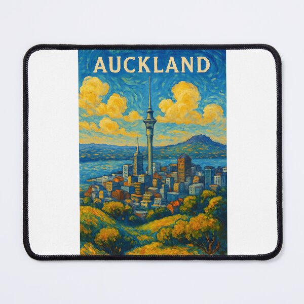 Item preview,  Auckland Skyline with Sky Tower and Rangitoto Island designed and sold by Aryabek.