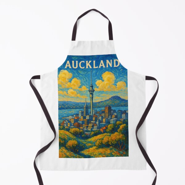Item preview, Auckland Skyline with Sky Tower and Rangitoto Island designed and sold by Aryabek.